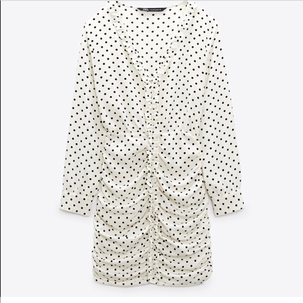Zara black white polka dot dress, brand new never worn! Still has tags